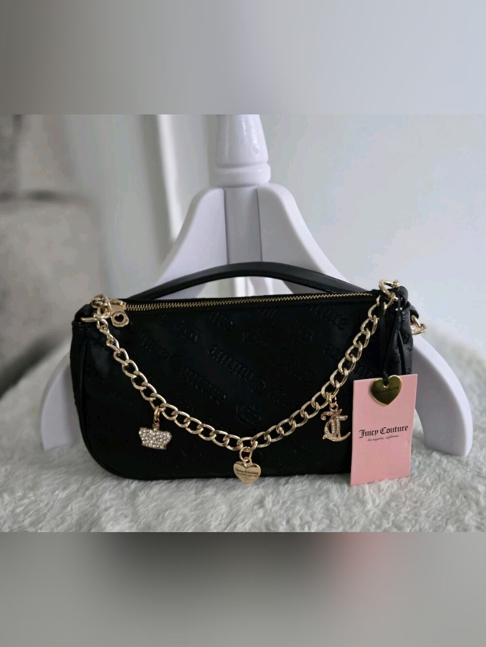 NWT Juicy Couture Not Your Babe Black Shoulder Bag